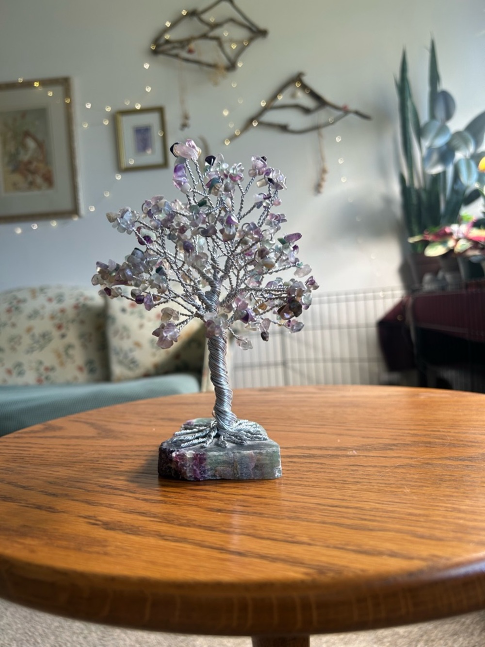 Fluorite Handmade Wire-wrapped Tree of Life (7”)